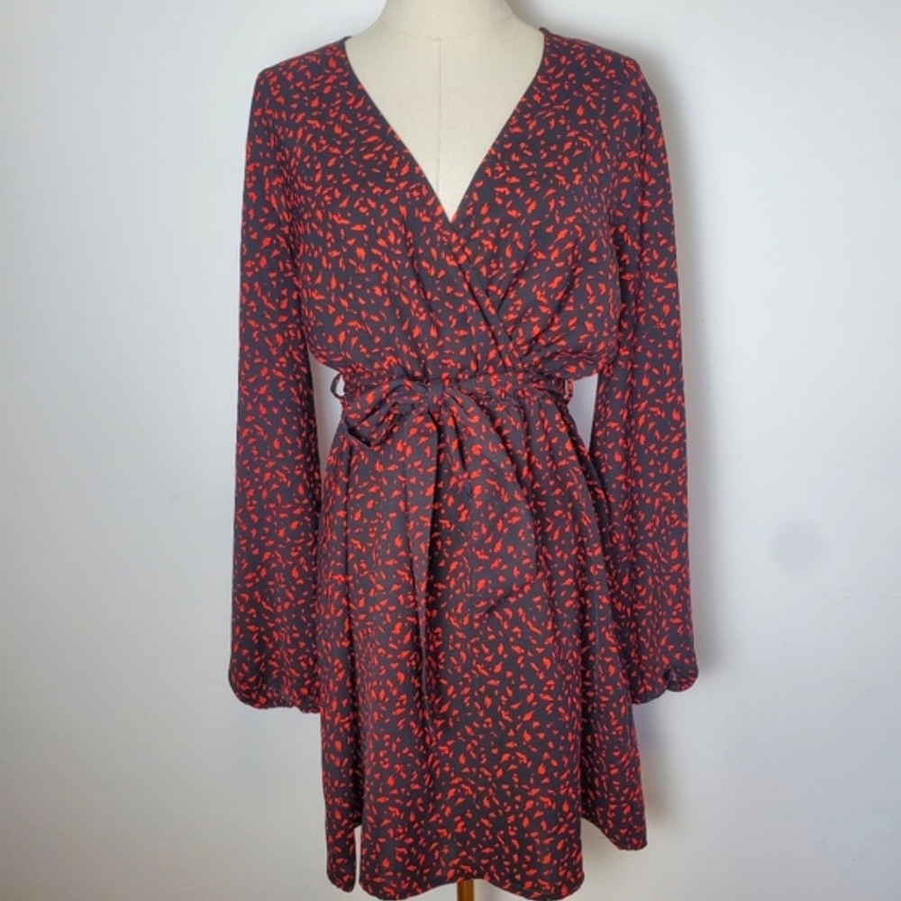 Dynamite Wrap Tie Dress